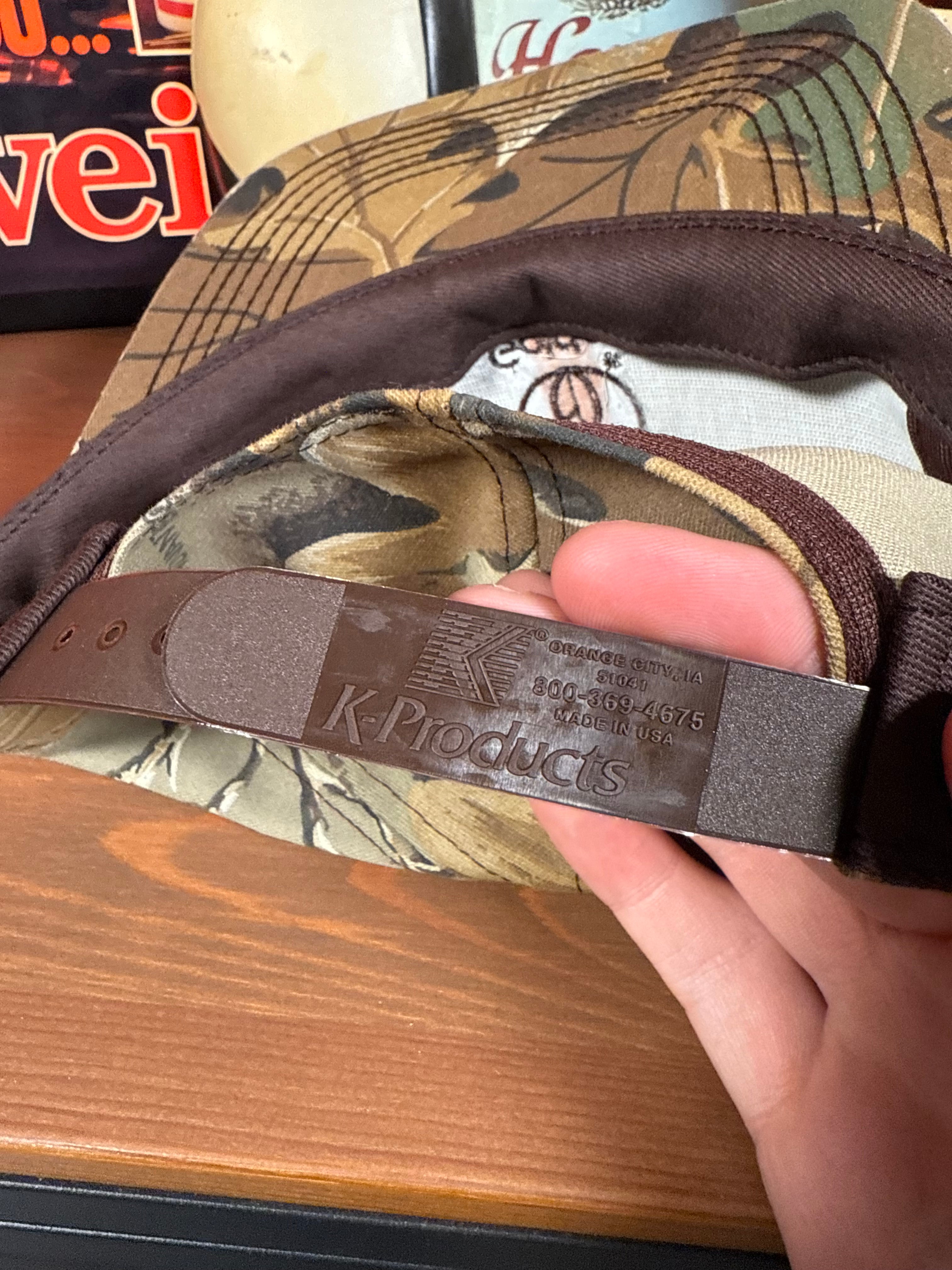 Vintage Golden Harvest Seed K Products Camo Snapback
