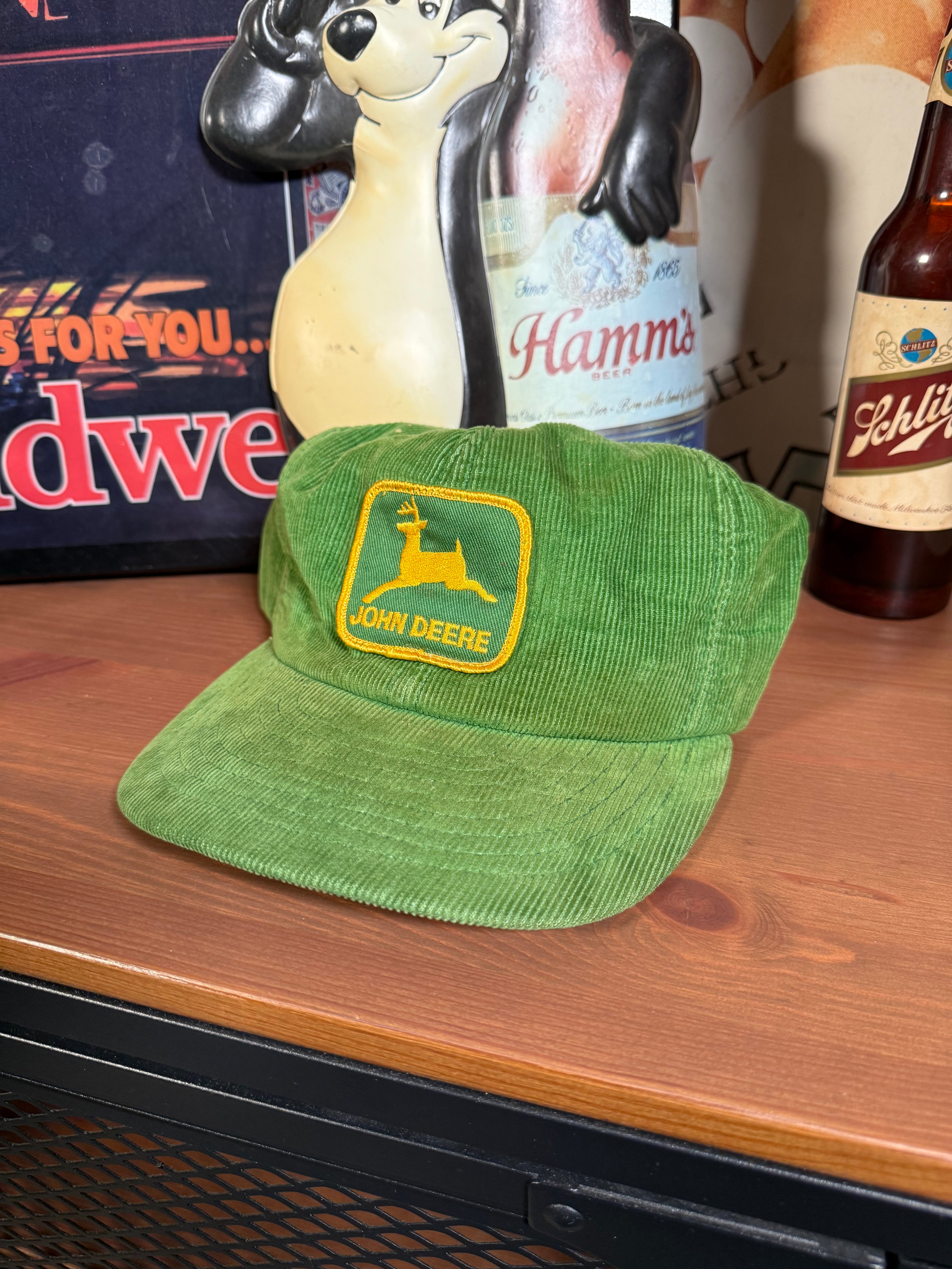 Vintage John Deer Corduroy Patch Hat by Louisville Mfg