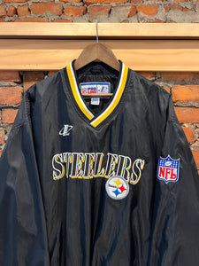 Vintage Steelers Logo Athletic Windbreaker (L)