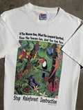 Vintage 90s Stop Rainforest Destruction T-Shirt (M)