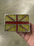 Y2K Union Jack Sparkly Belt Buckle