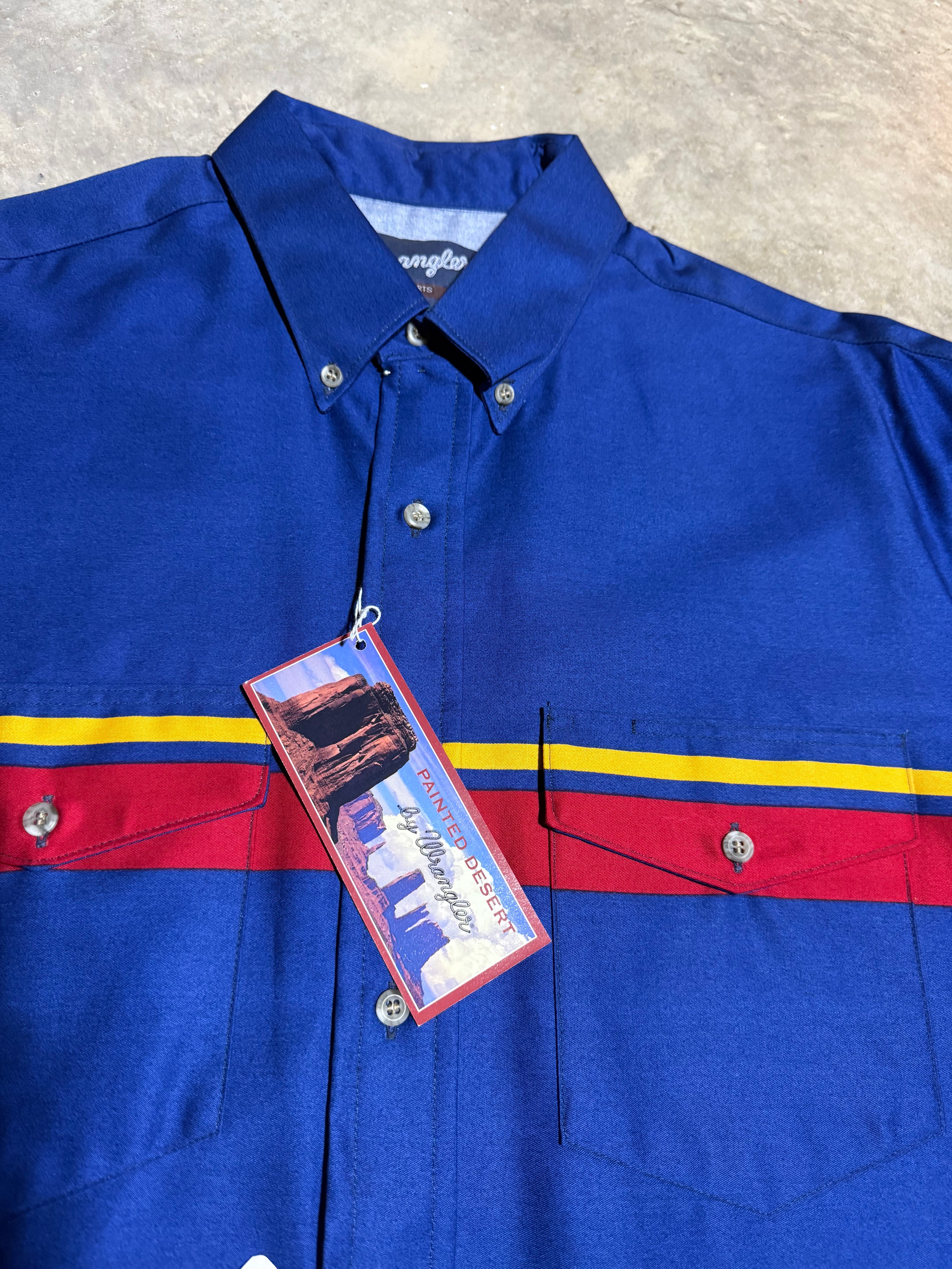 Vintage Unworn Wrangler Striped Button Down (XL)