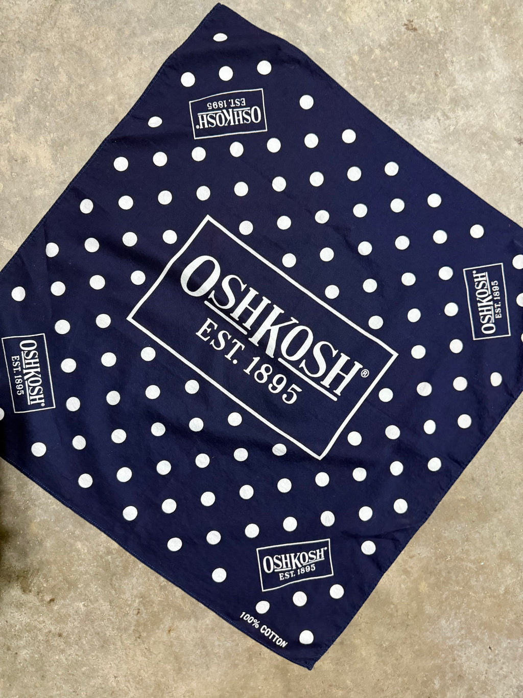 Lot of 2 Vintage Bandanas Osh Kosh and Red