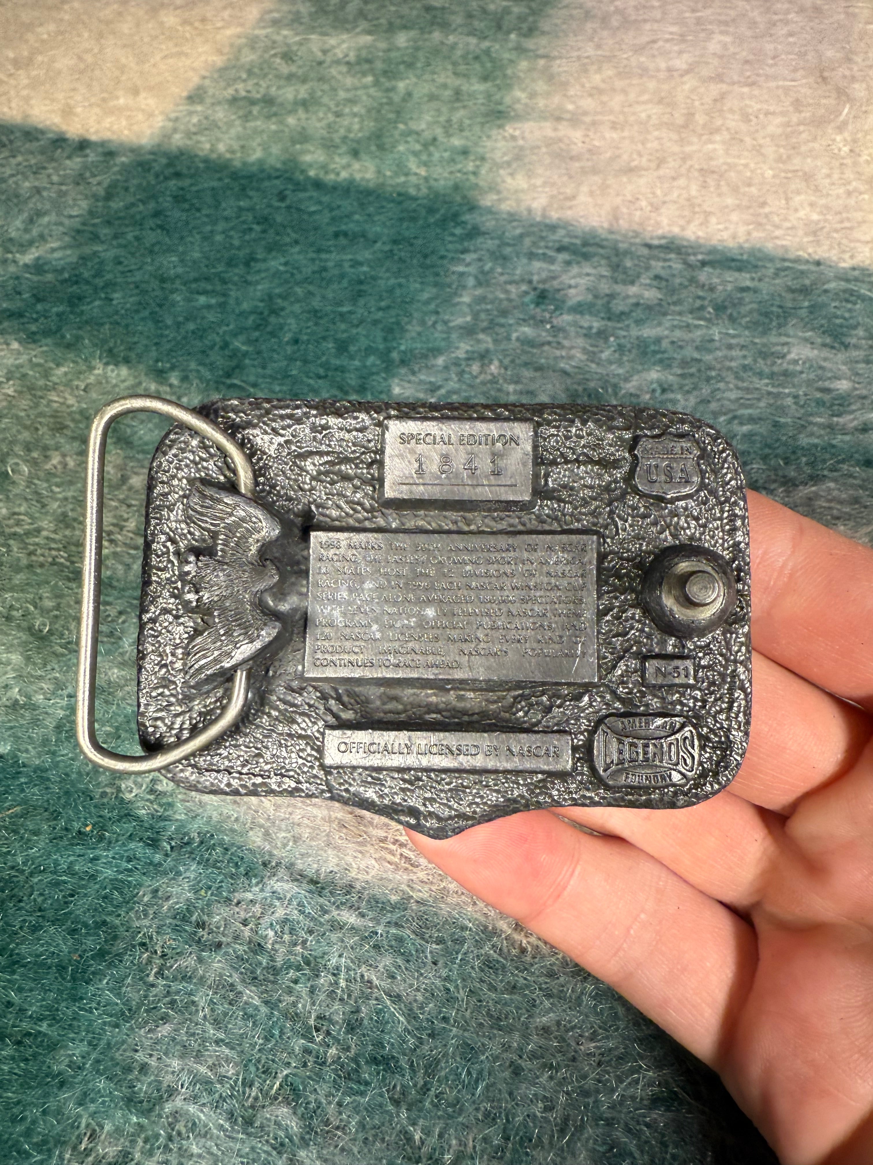 Vintage 1998 Nascar 50th Anniversary Belt Buckle