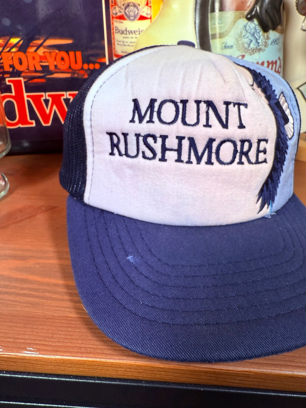 Vintage Mount Rushmore Eagle Trucker Hat