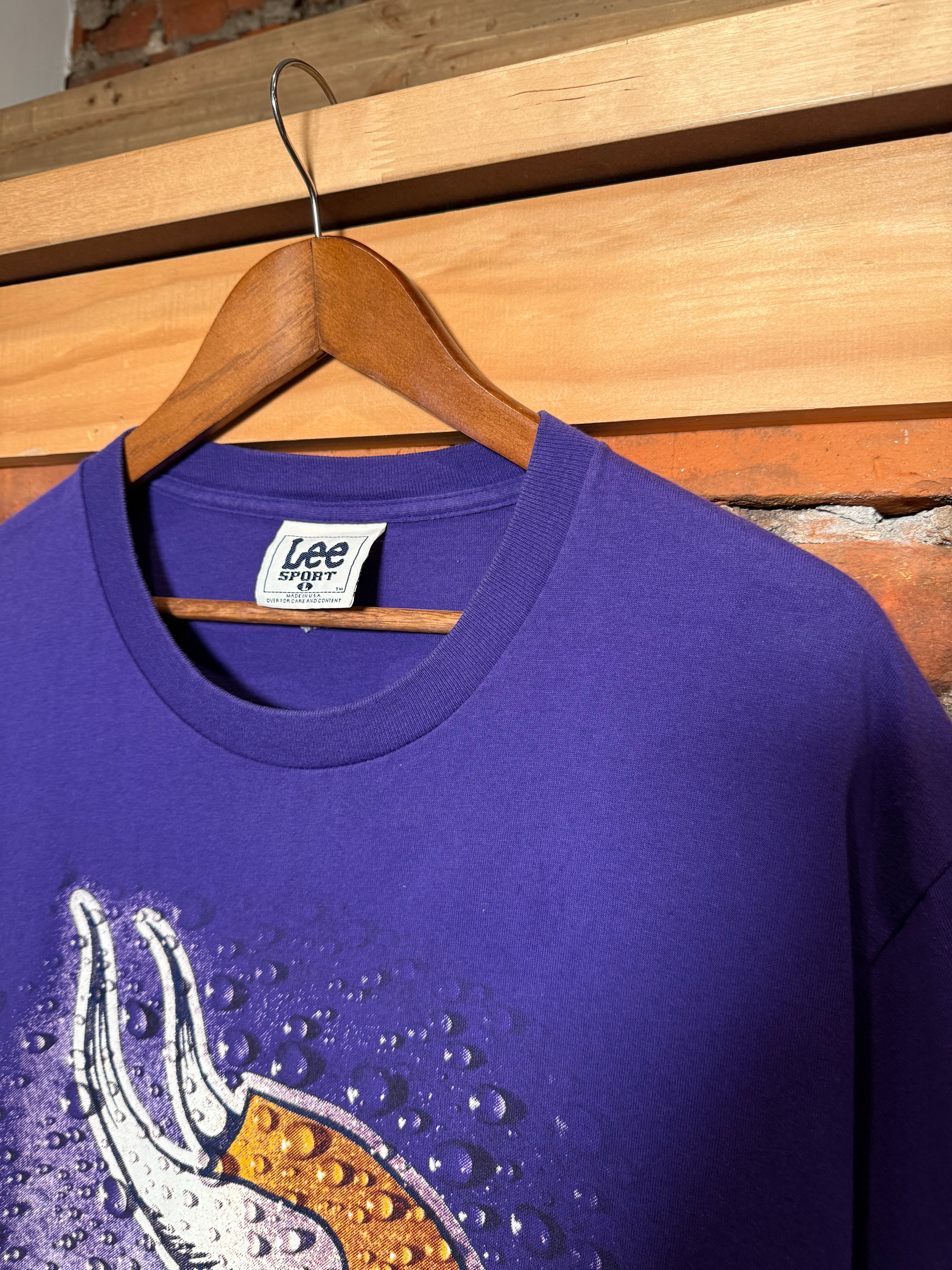 Vintage 90s Minnesota Vikings Water Drop T-Shirt (L)