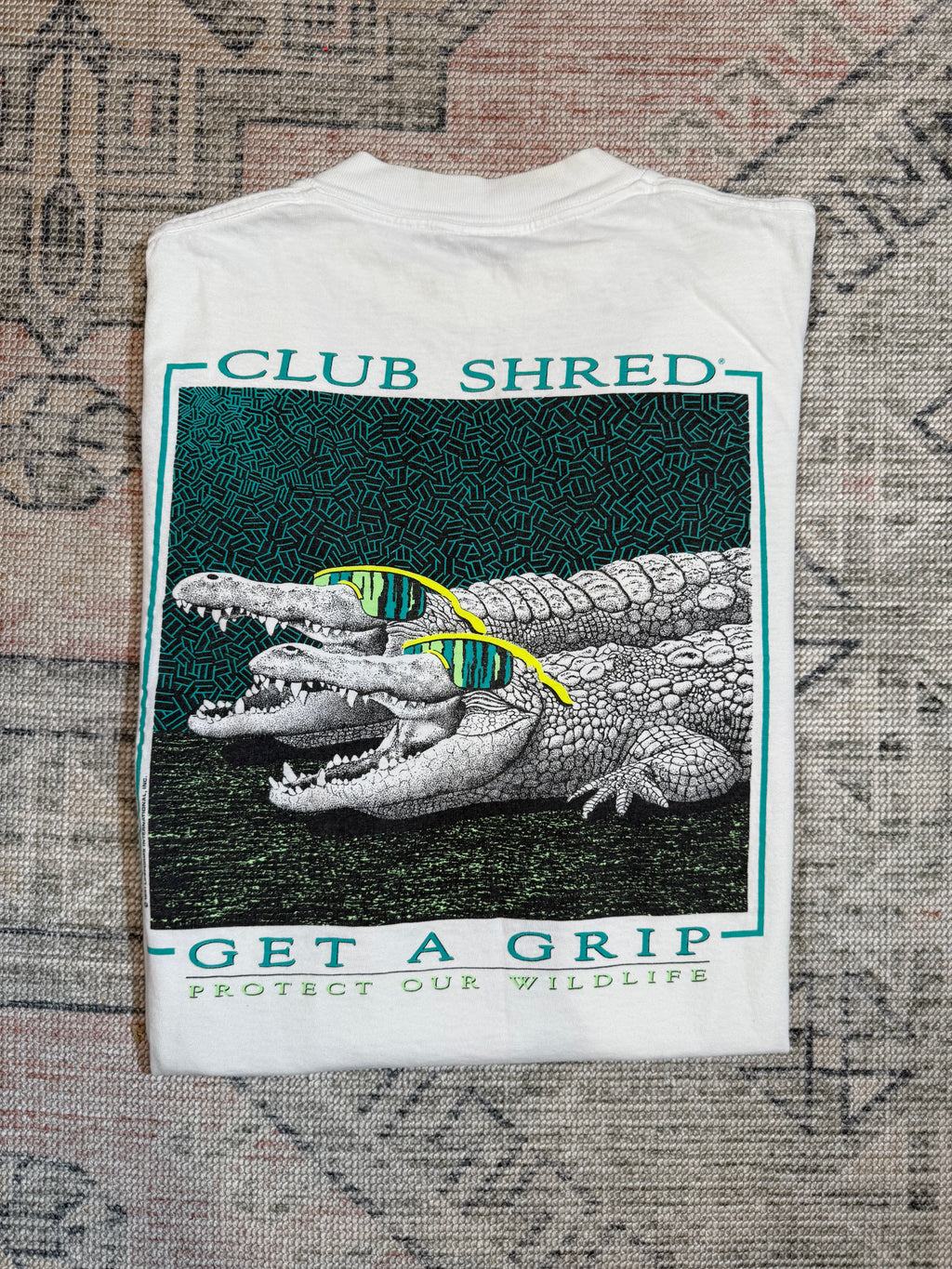 Vintage 1991 Club Shred Get A Grip Alligator Shirt (S)