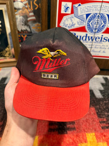 Vintage 90s Miller Beer Faded SnapBack Hat