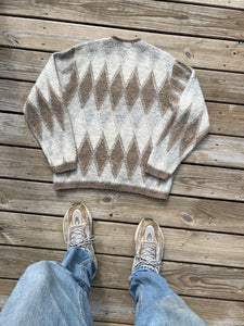 Vintage 60s/70s Sears Mohair Argyle Sweater (M)