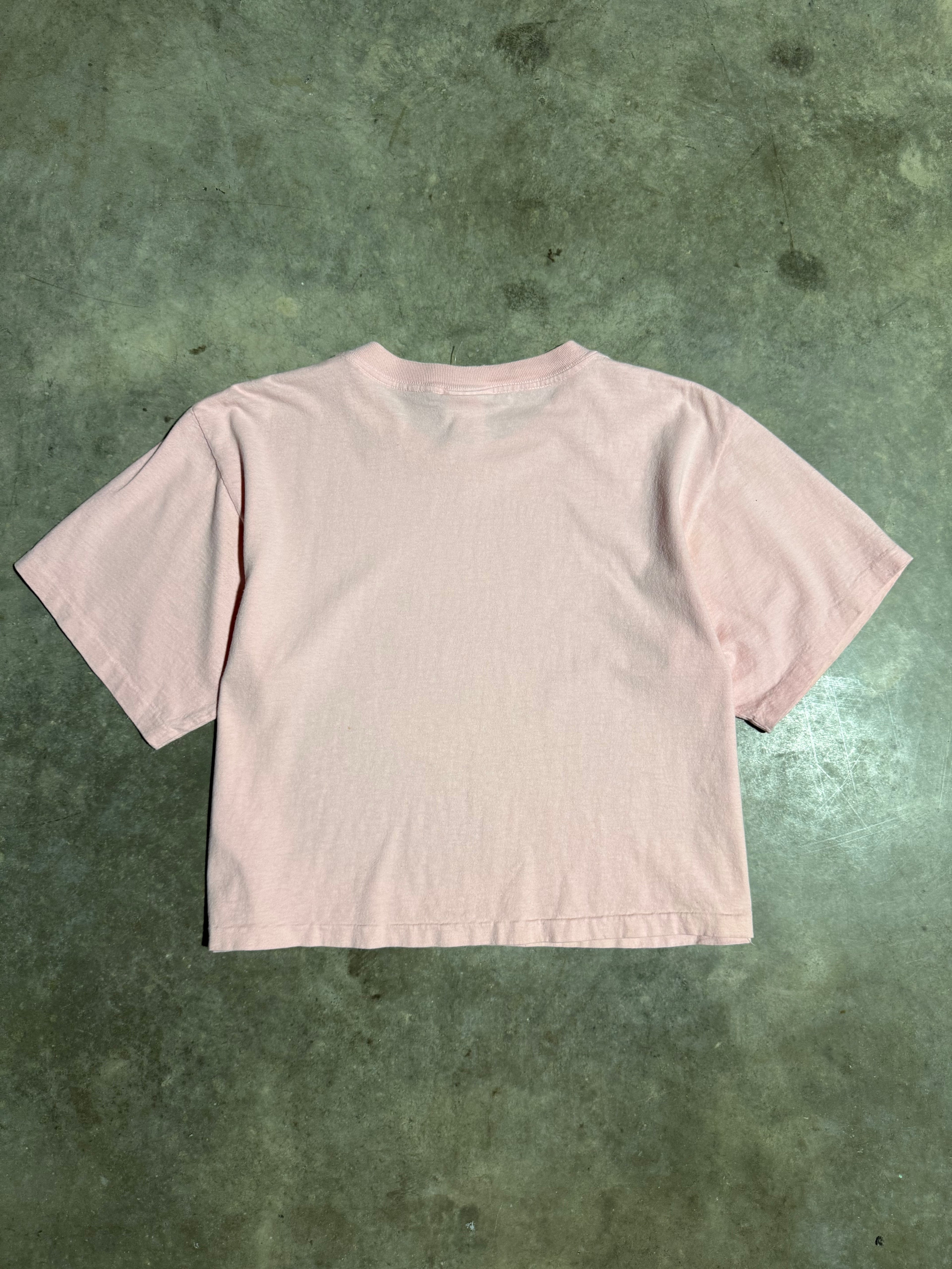 Vintage 80s LA Gear Cropped Pink Tee (Cropped L)
