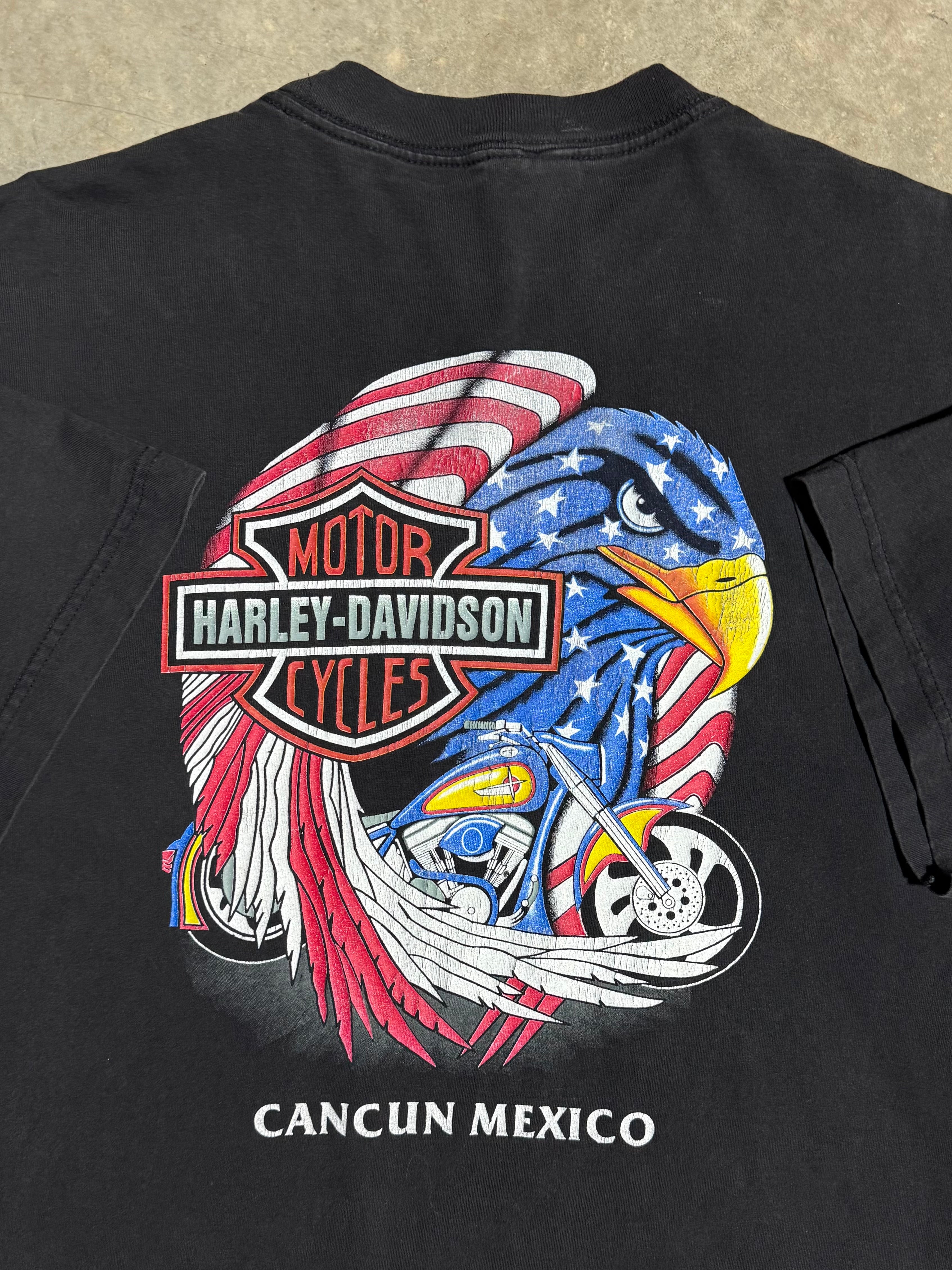 Vintage Harley Davidson Cancun Double Sided Shirt (L)