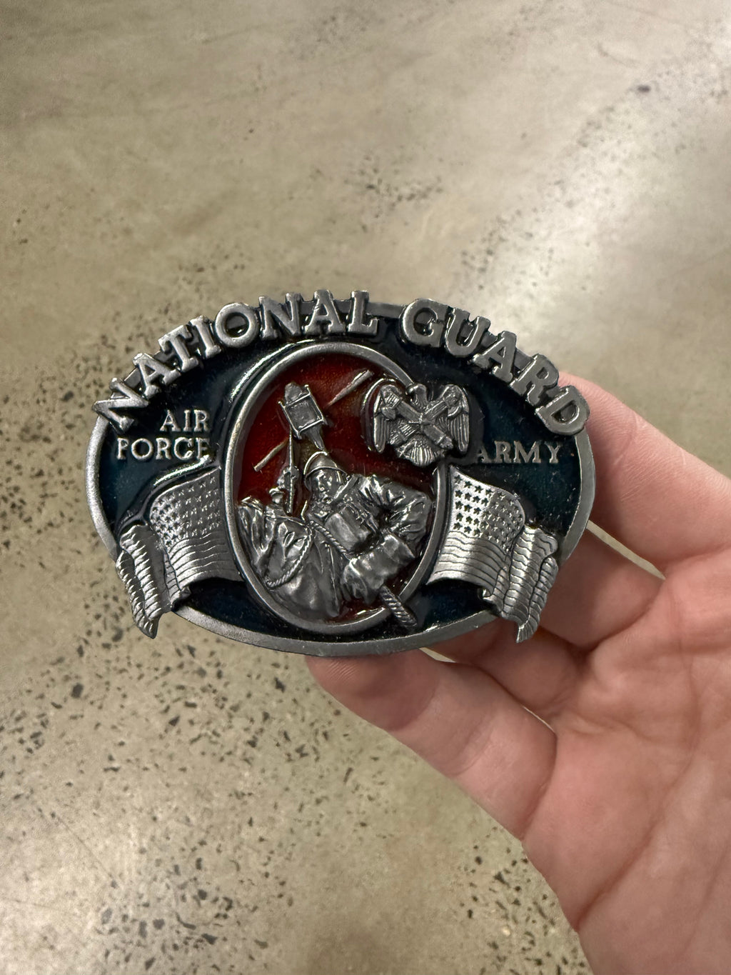 Vintage National Guard Belt Buckle