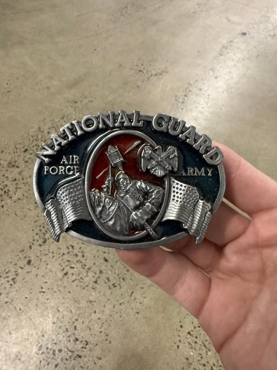 Vintage National Guard Belt Buckle