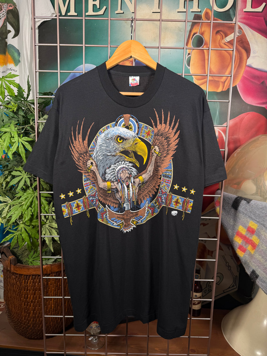 Vintage 1994 Native American And Eagle Tee (XL)