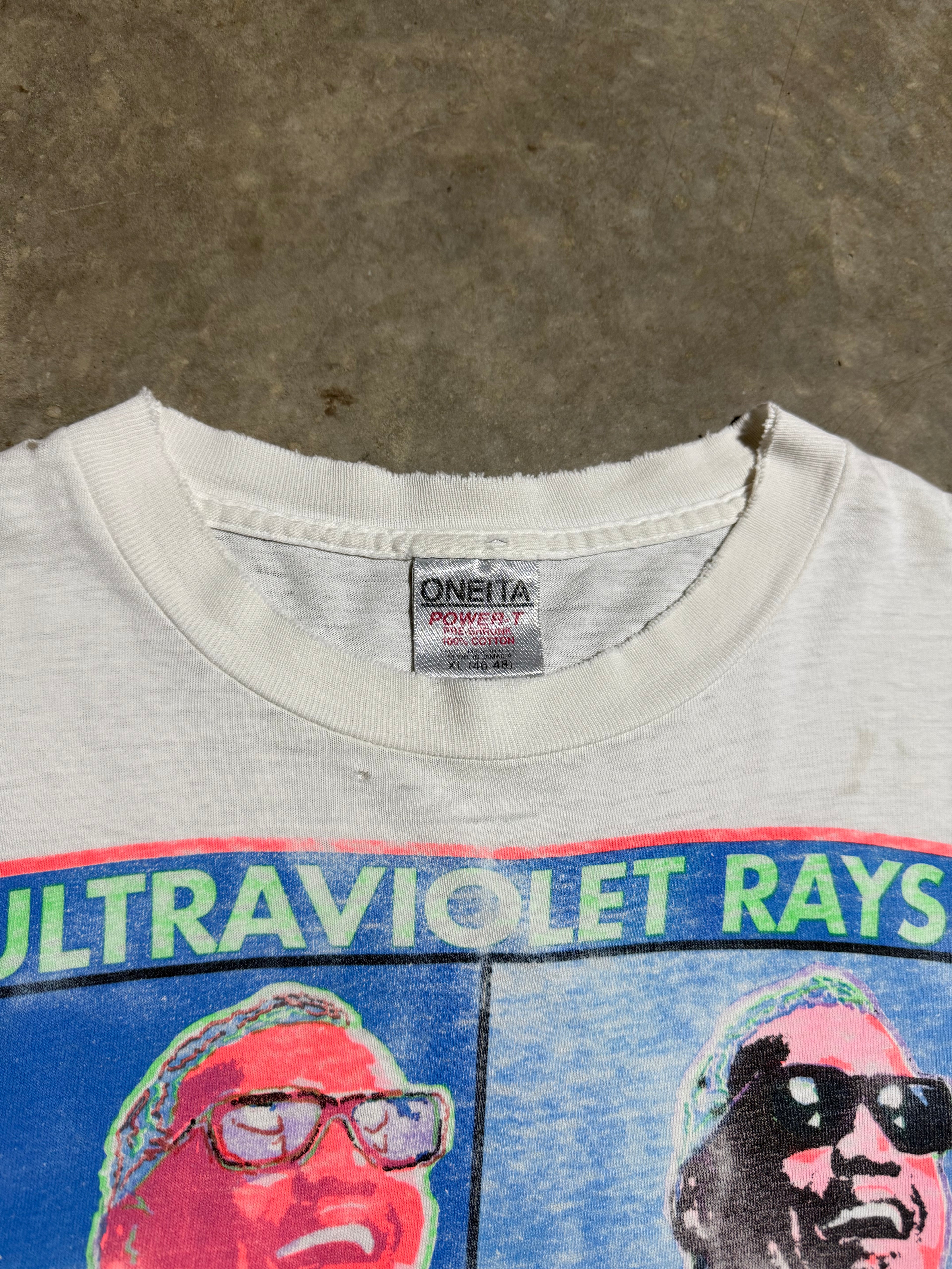 Vintage Early 90s Distressed Diet Pepsi Ultraviolet Rays Ray Charles Tee(XL)