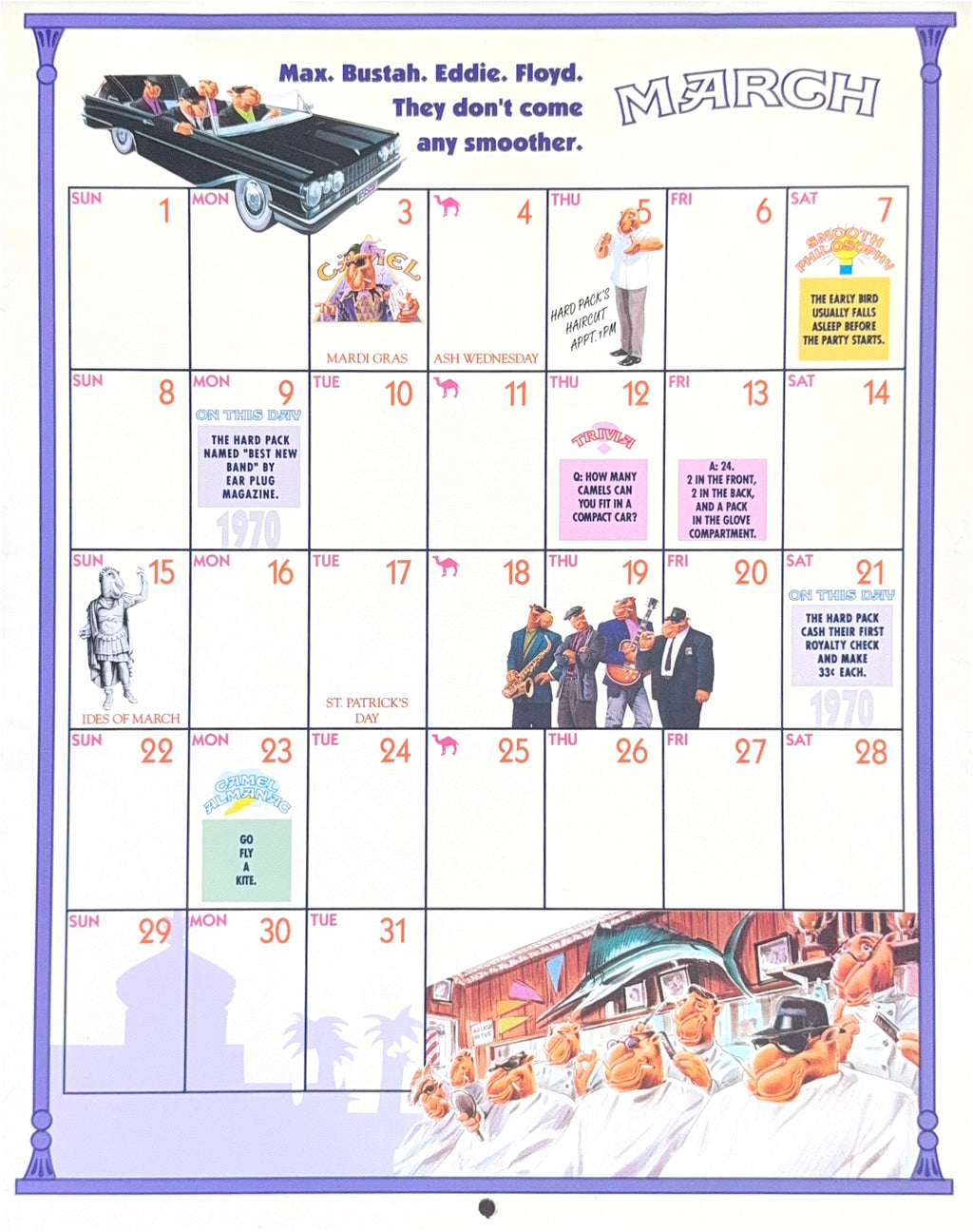Vintage 1992 Camel Calendar