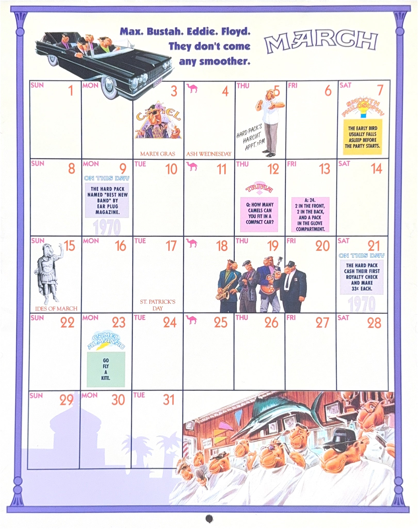 Vintage 1992 Camel Calendar