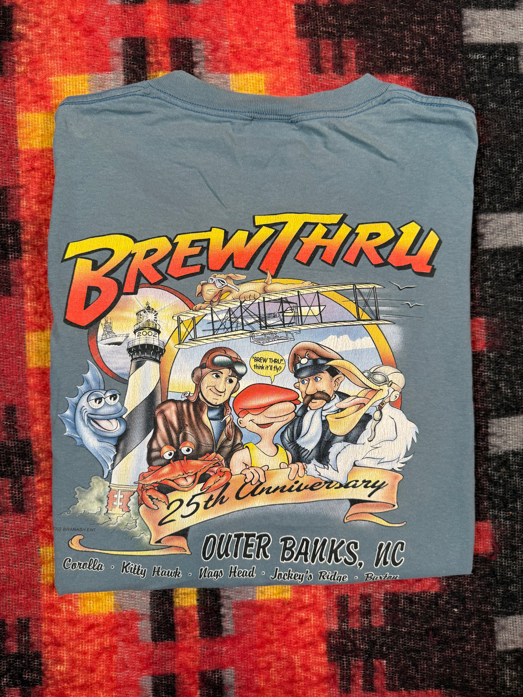 Vintage 2002 Distressed Brew-Thru Shirt (2XL)
