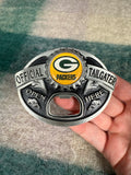 2000s Green Bay Packers Bottle Opener Belt Buckle