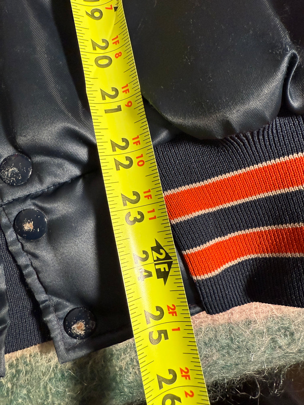 Vintage Syracuse Stitched Satin Bomber Jacket (L)