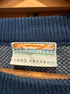 Vintage Far Horizons Textured Knit Sweater (XL)