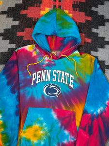Vintage Y2K Tie Dye Penn State Hoodie (2XL)