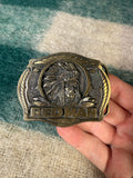 Vintage Red Man Chewing Tobacco Belt Buckle