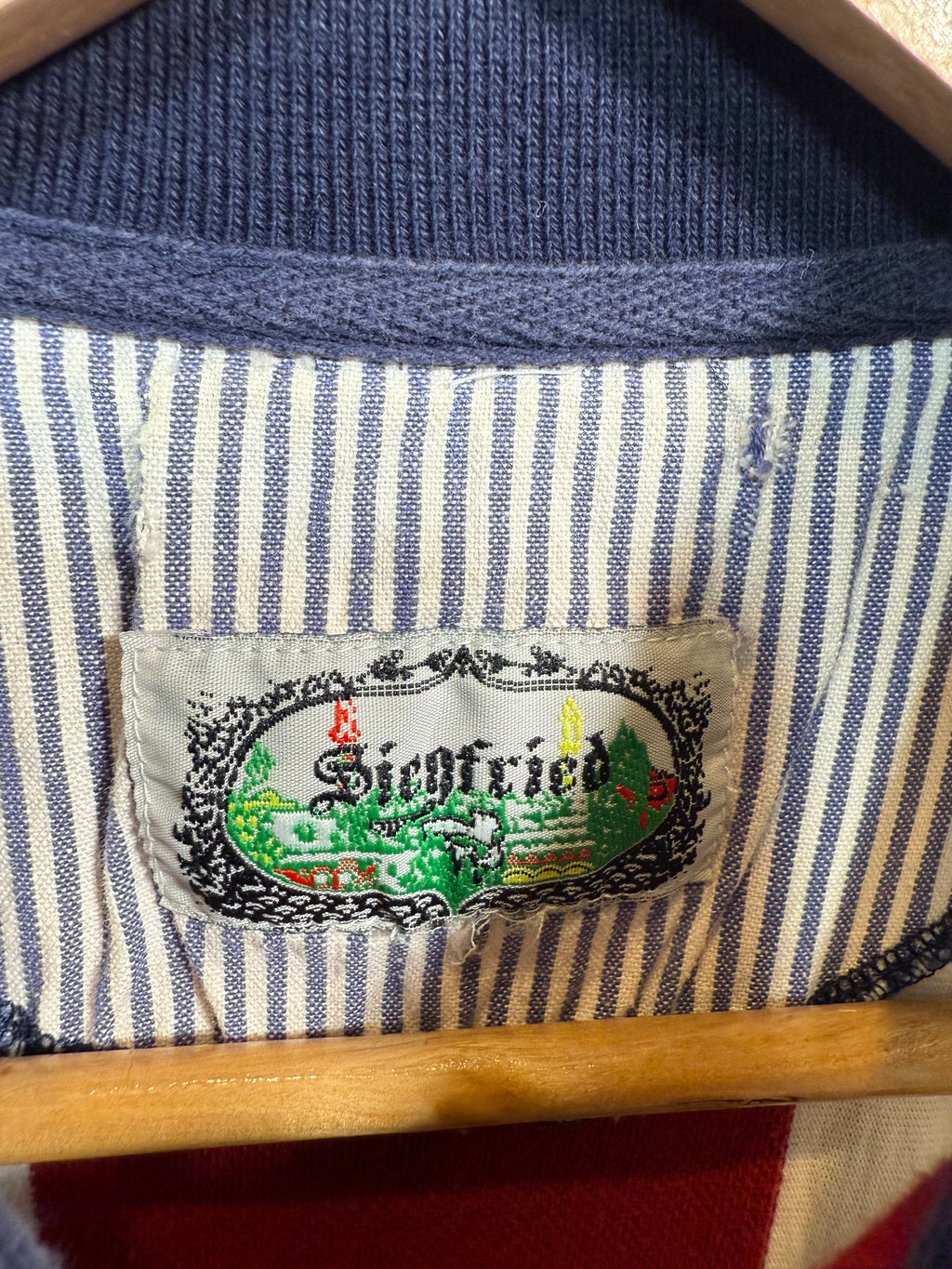 Vintage Sienfried Striped Polo Shirt (L Long)