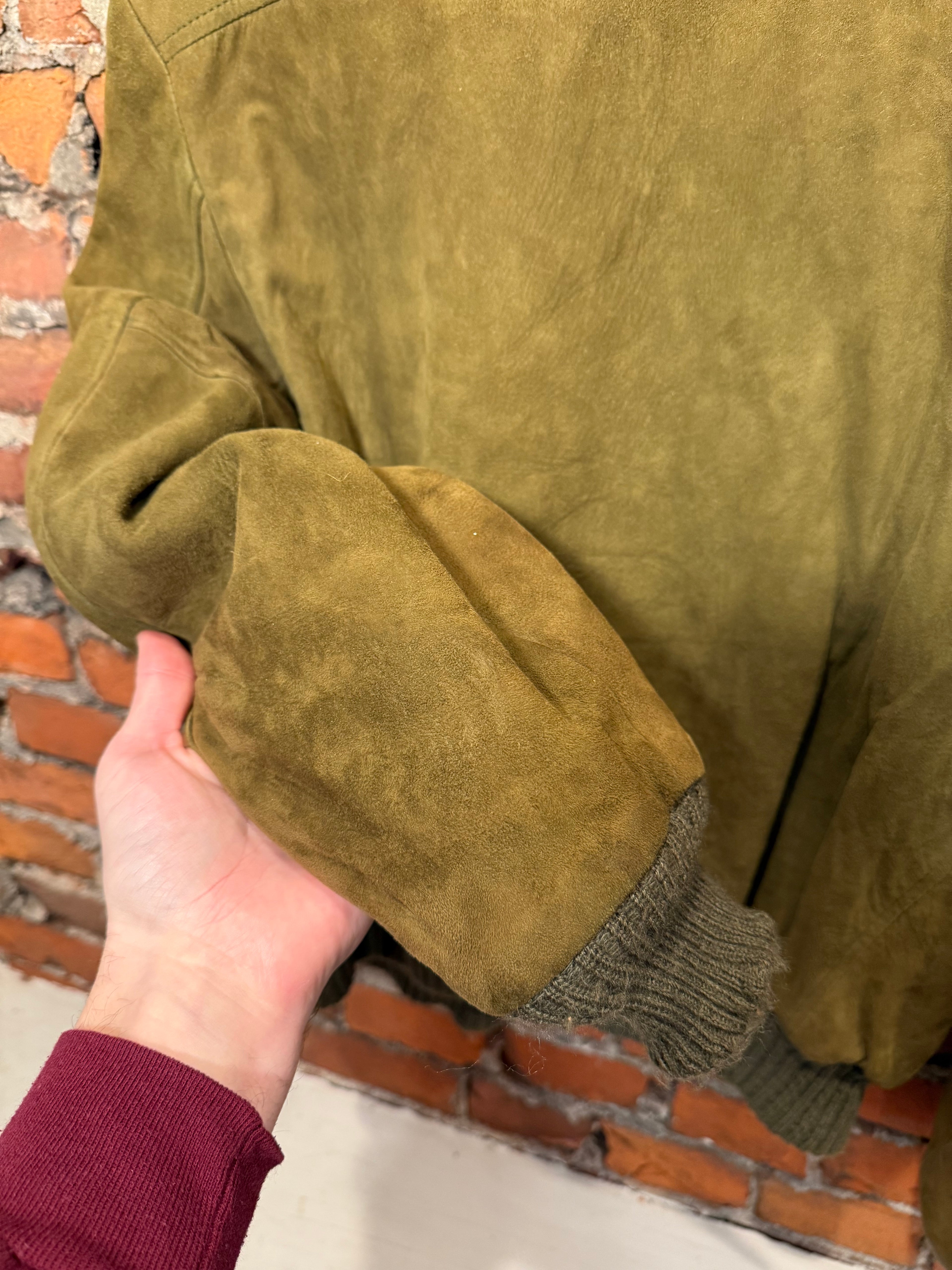 Vintage 1950s Suede DuPont Quilon Jacket (M)