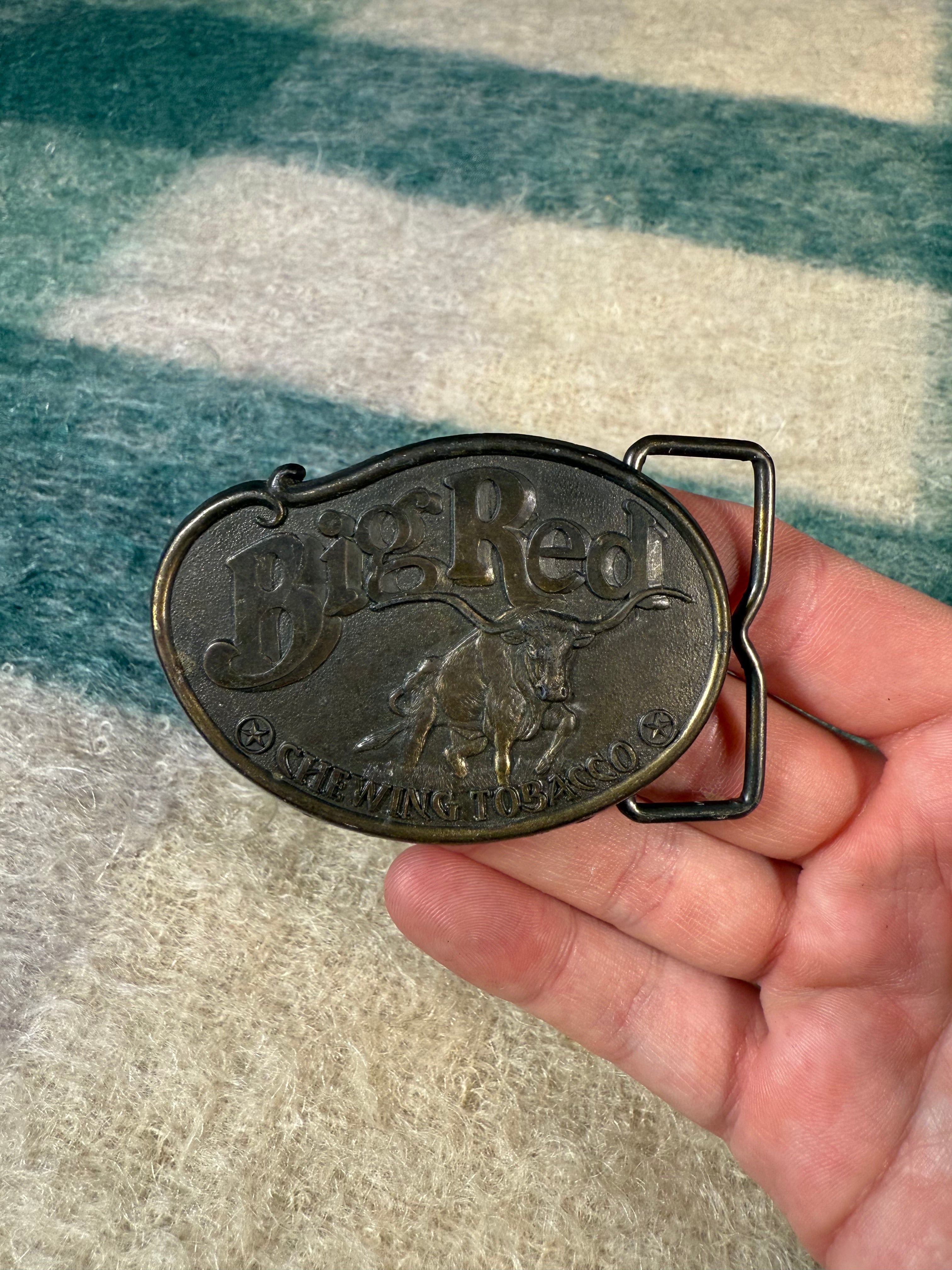Vintage Big Red Chewing Tobacco Belt Buckle