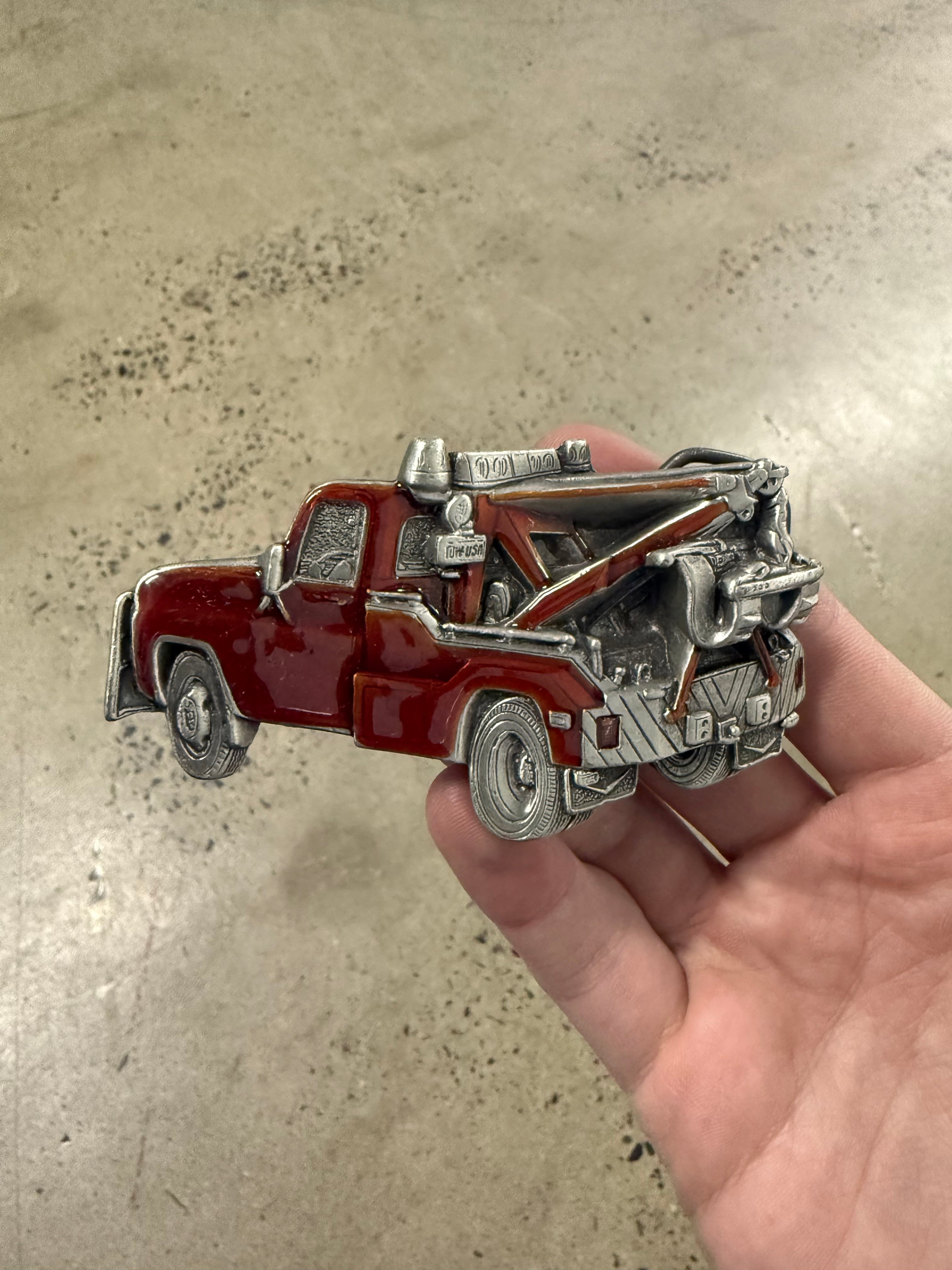 Vintage Tow Truck Belt Buckle