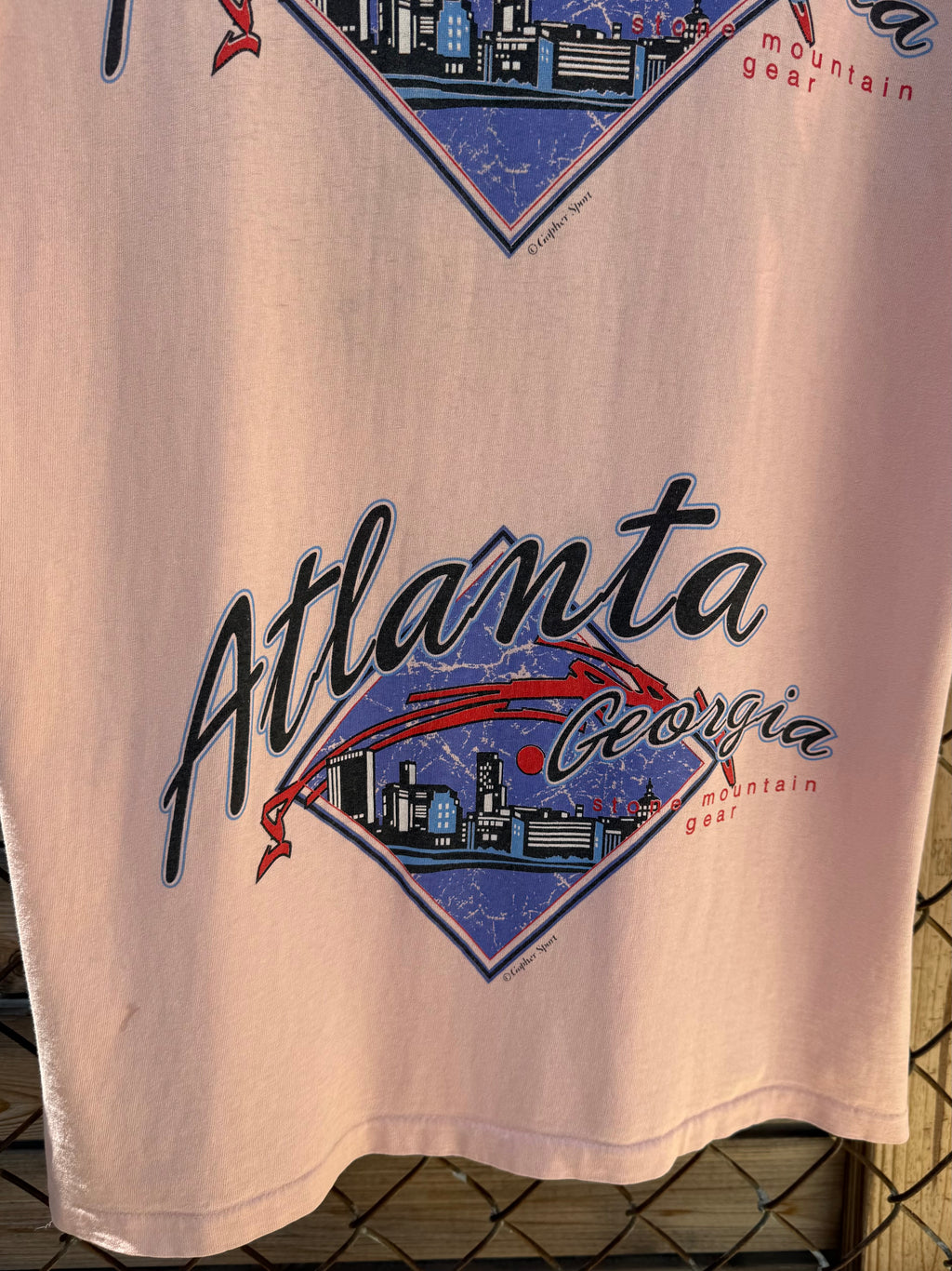 Vintage Distressed Javaman Coffee/Atlanta Georgia Mountain Gear Test Print Shirt (L/XL)