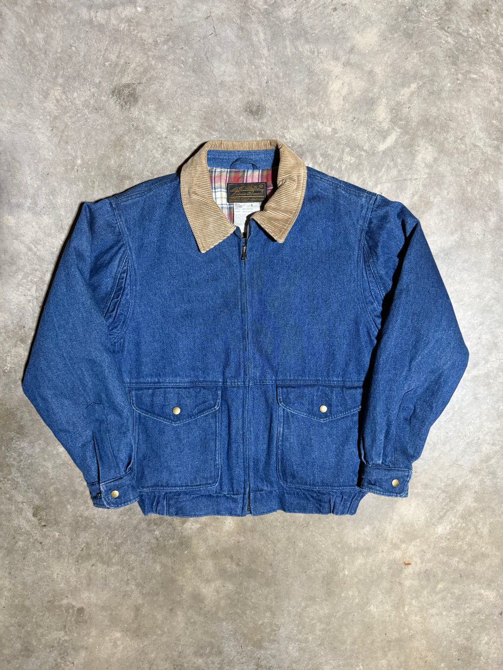 Vintage Eddie Bauer Flannel Lined Denim Jacket (M)