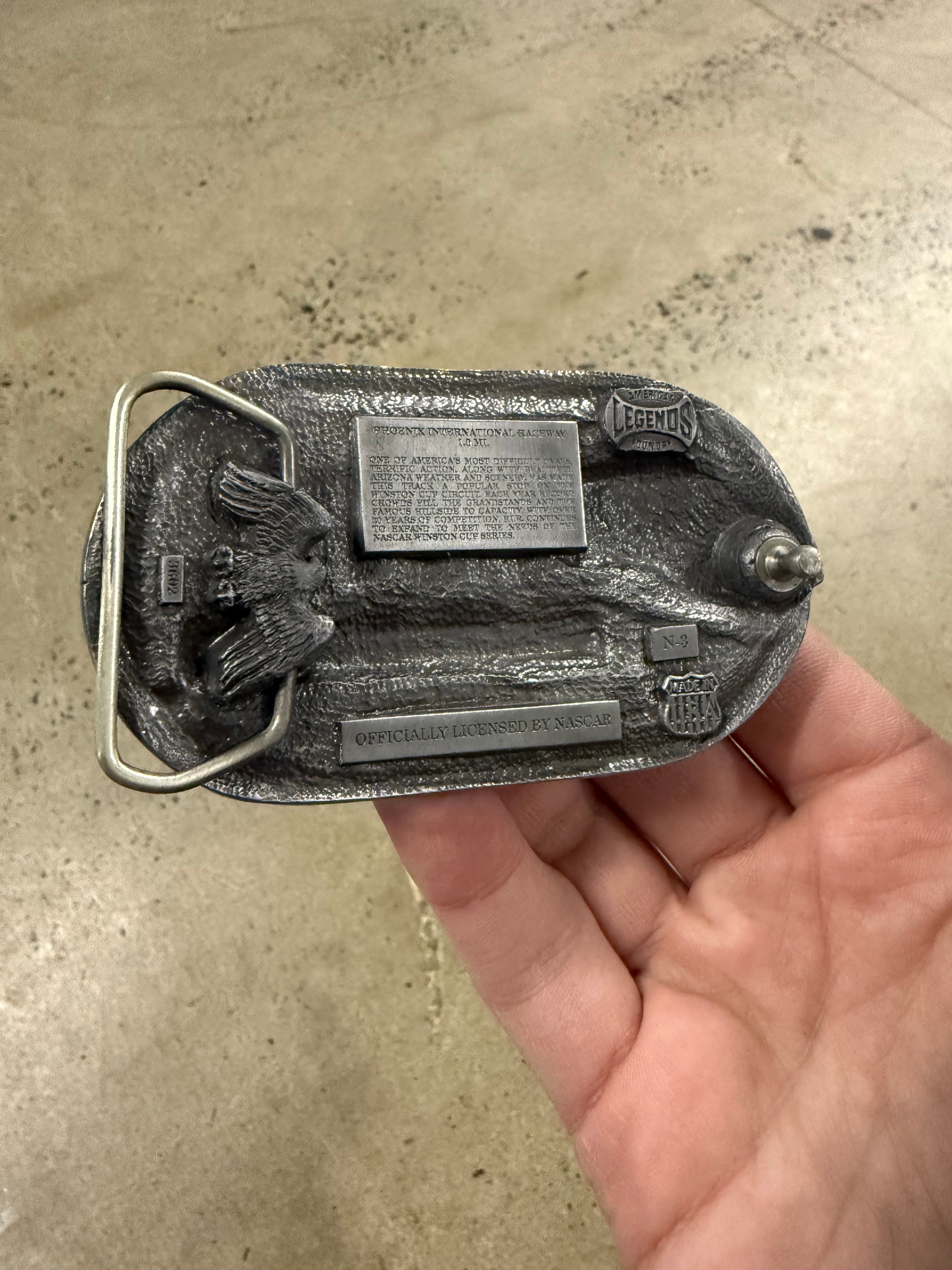 Vintage Phoenix International Raceway Nascar Belt Buckle