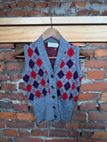 Vintage 70s Cardigan Sweater Vest (WS)