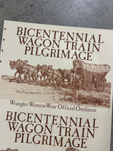 Load image into Gallery viewer, Vintage 1976 Wrangler Bicentennial Wagon Trail Pilgrimage Poster (23x35inch)
