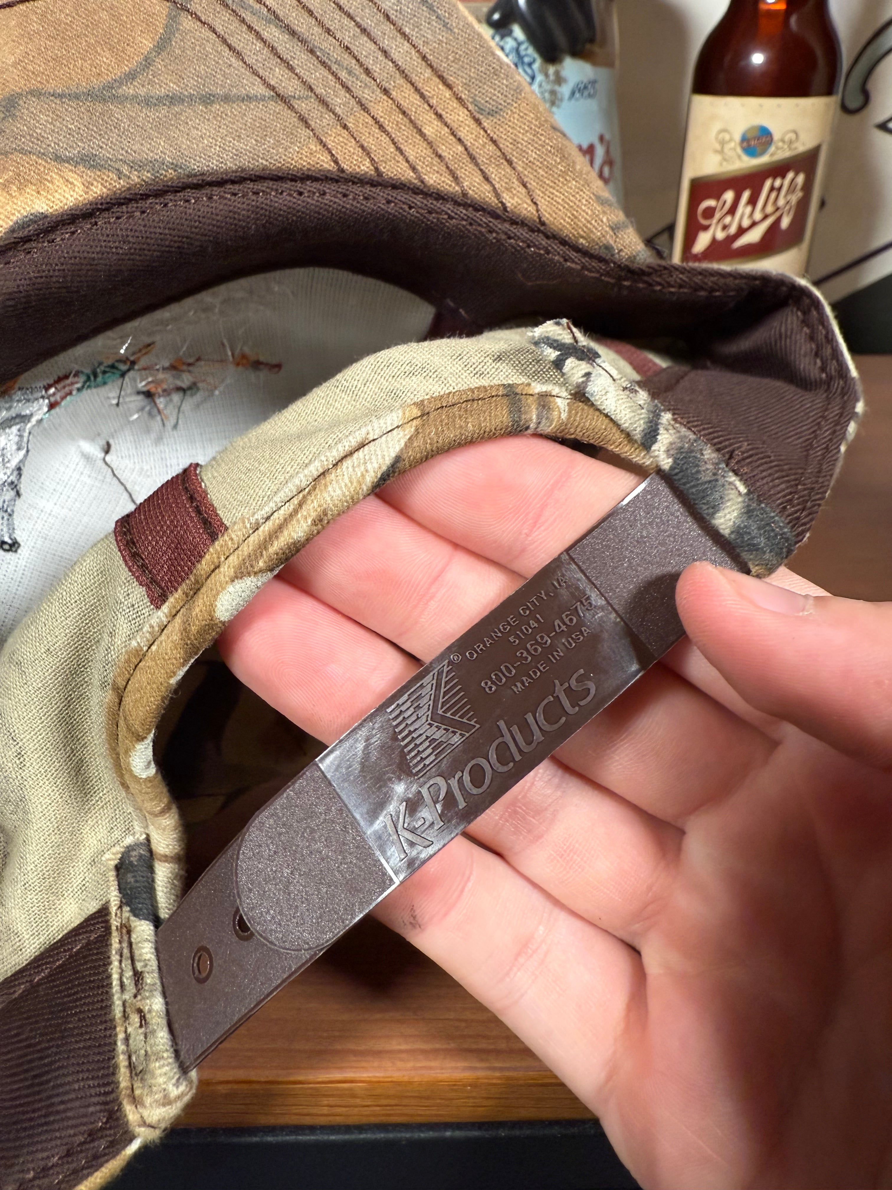 Vintage Golden Harvest Seeds Duck Camo K Products Trucker Hat