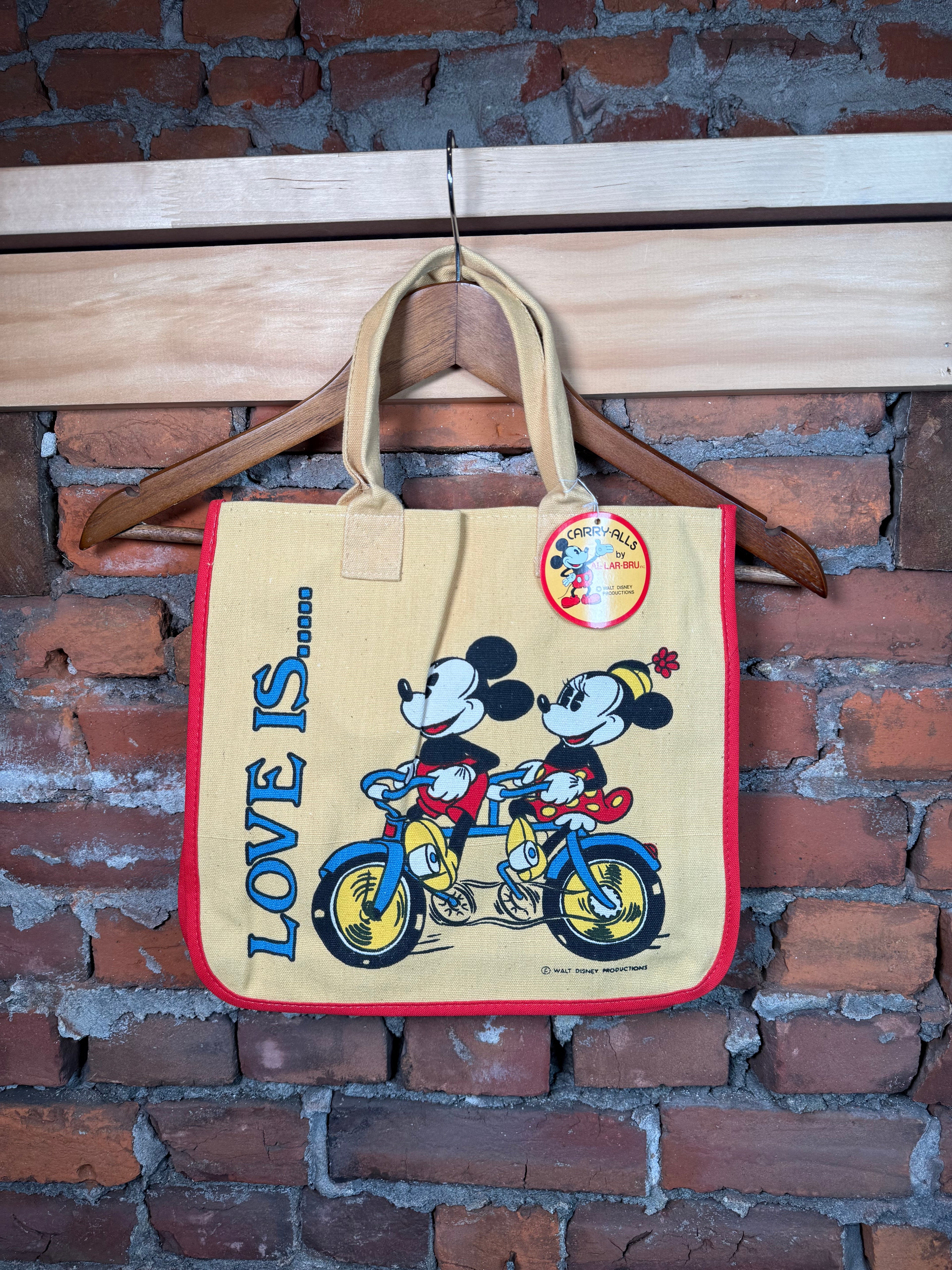 Vintage 80s Disney Love Is Tote Bag With Original Tags