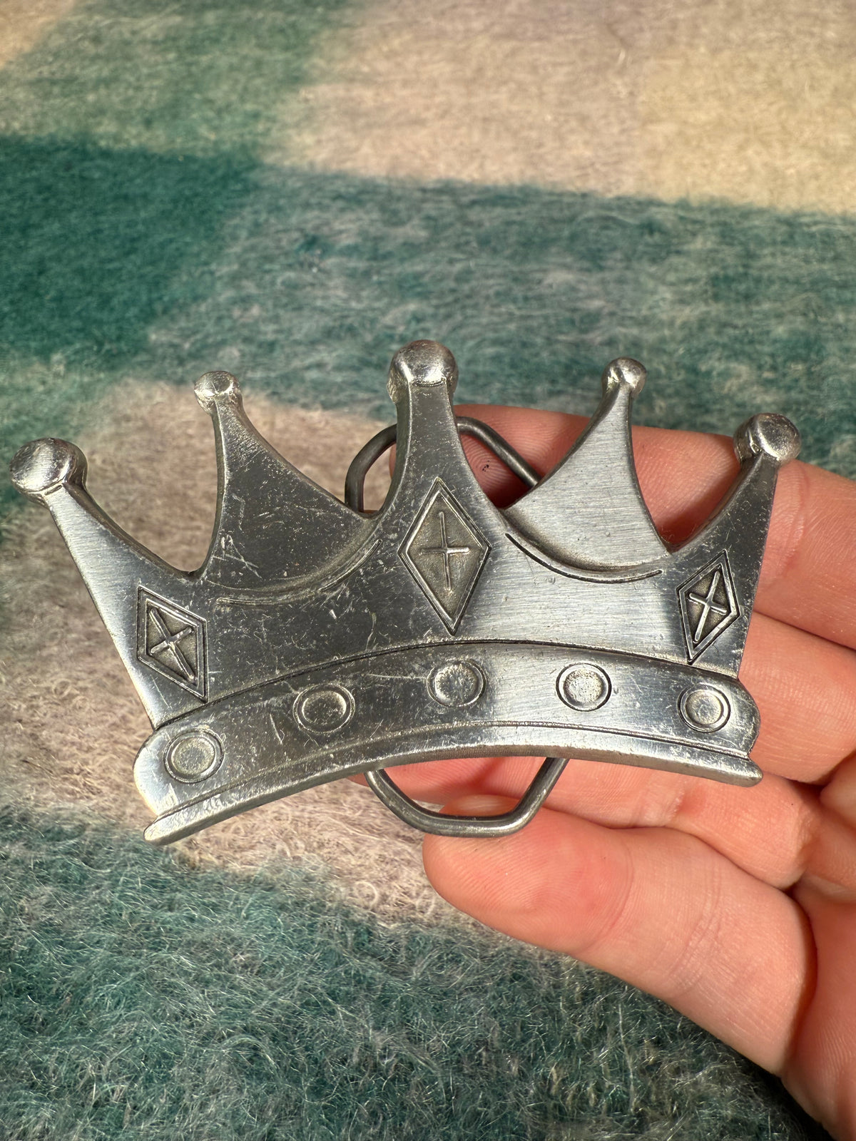 Vintage 2000s Crown Belt Buckle