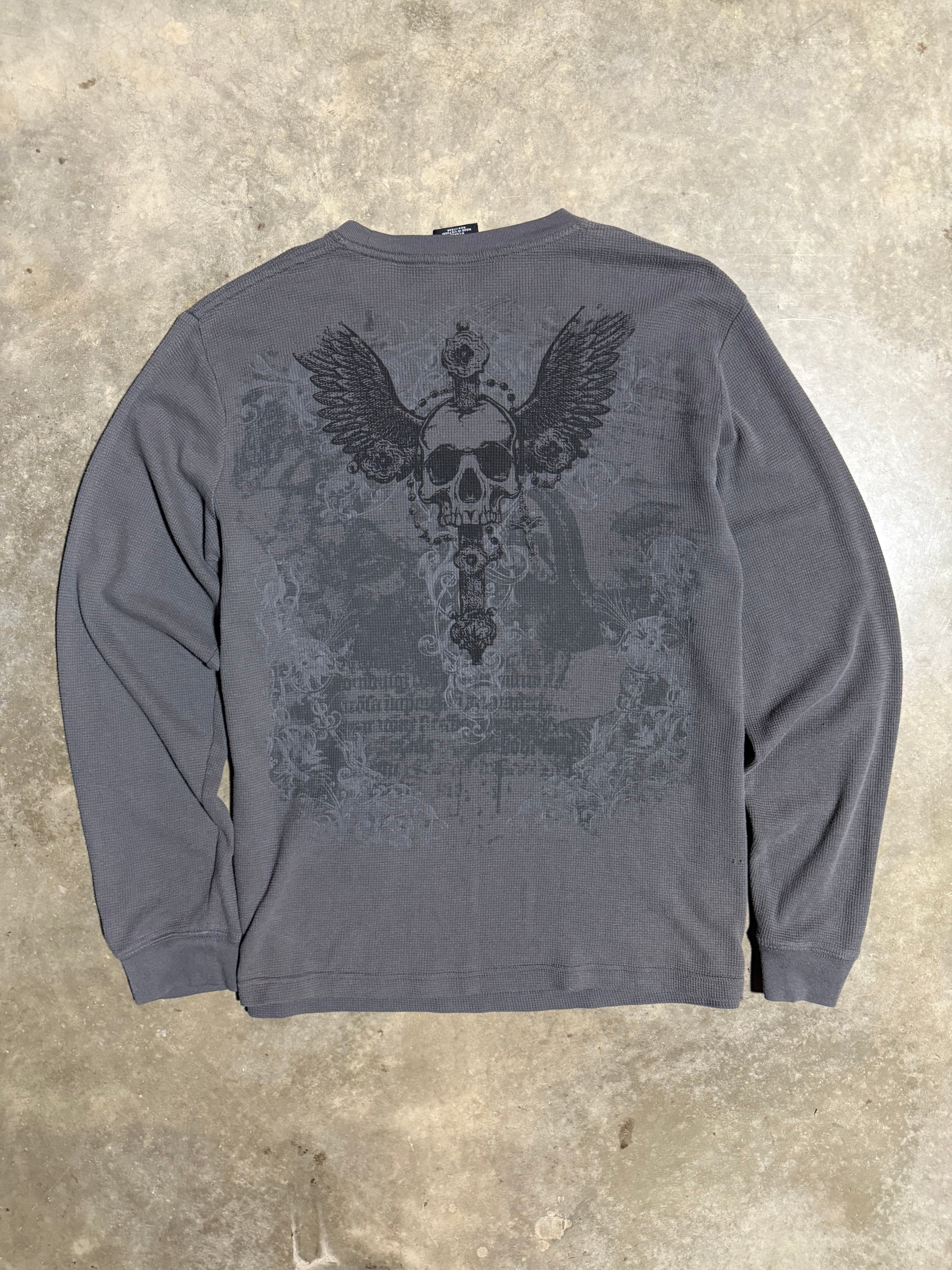 2000s Elite MMA Skull Thermal Longsleeve (XL)