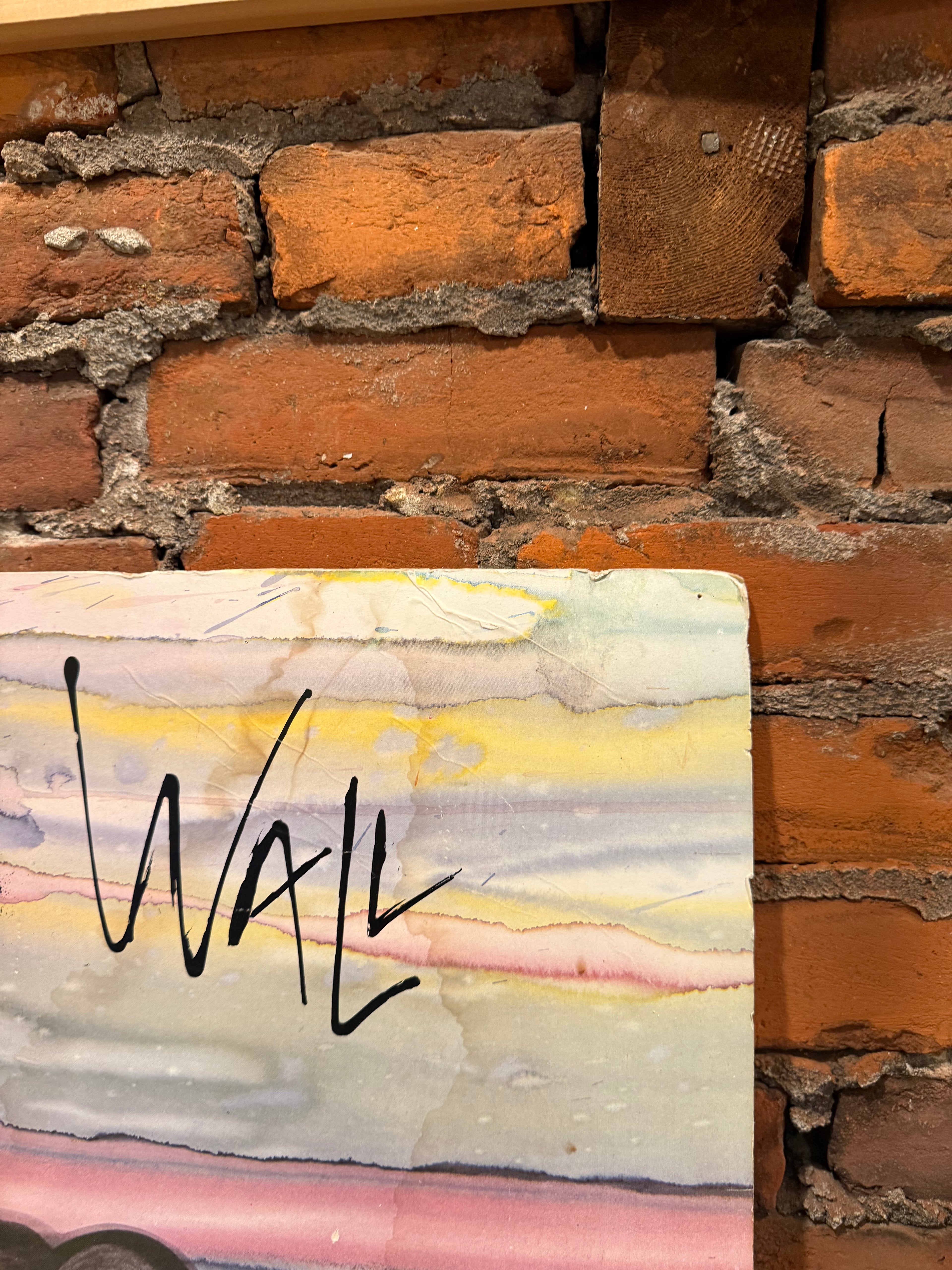 Vintage Pink Floyd The Wall Cardboard Record Store Display (38x27)