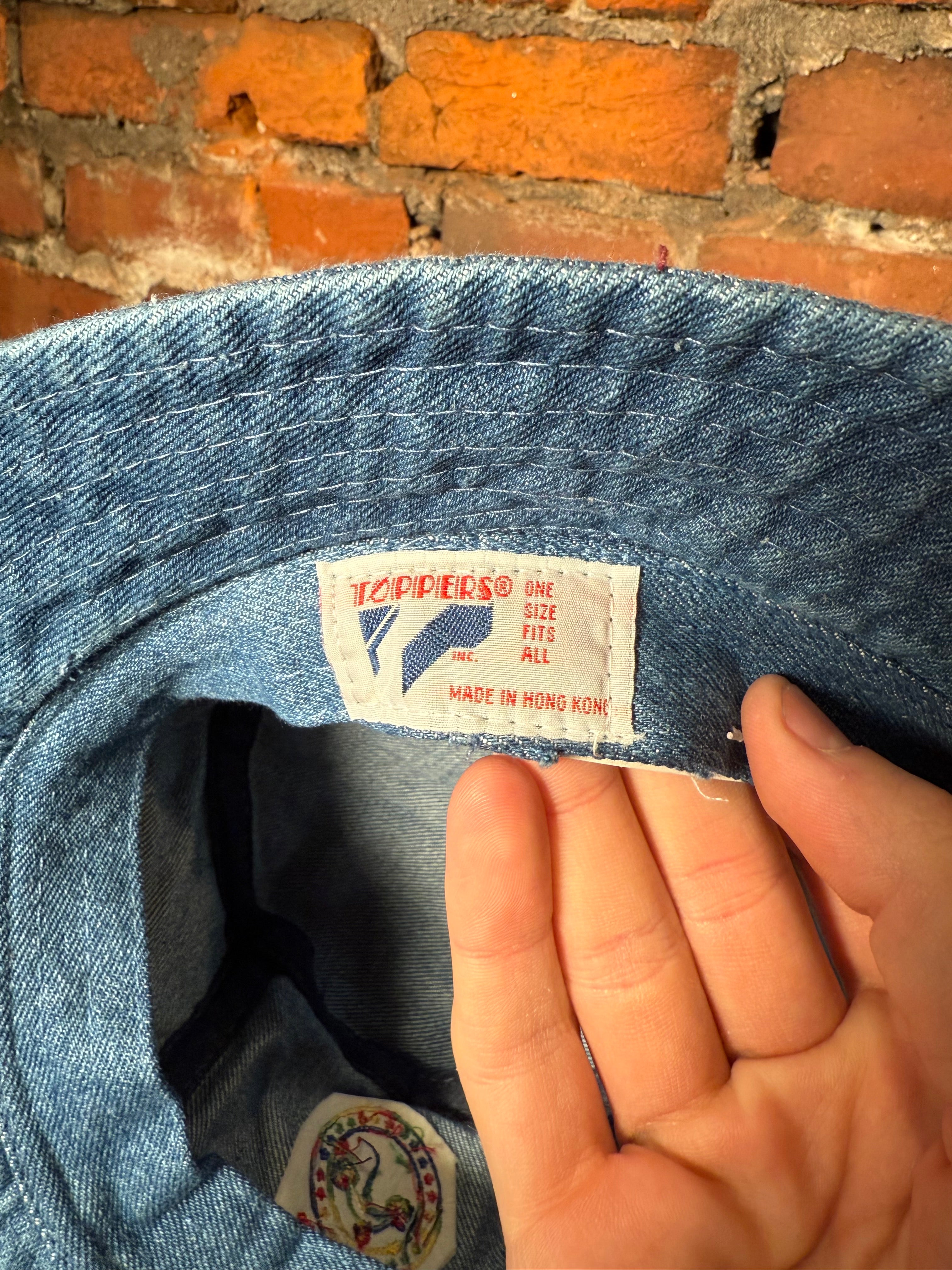 Vintage Philadelphia Folk Festival Denim Bucket Hat (One Size)