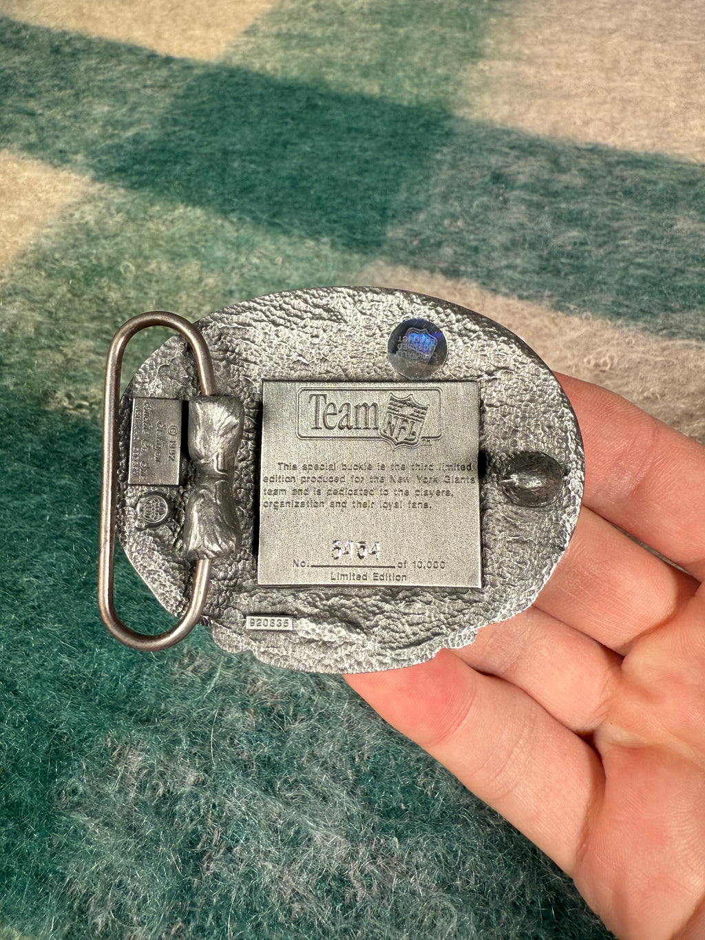 Vintage New York Giants Helmet Belt Buckle