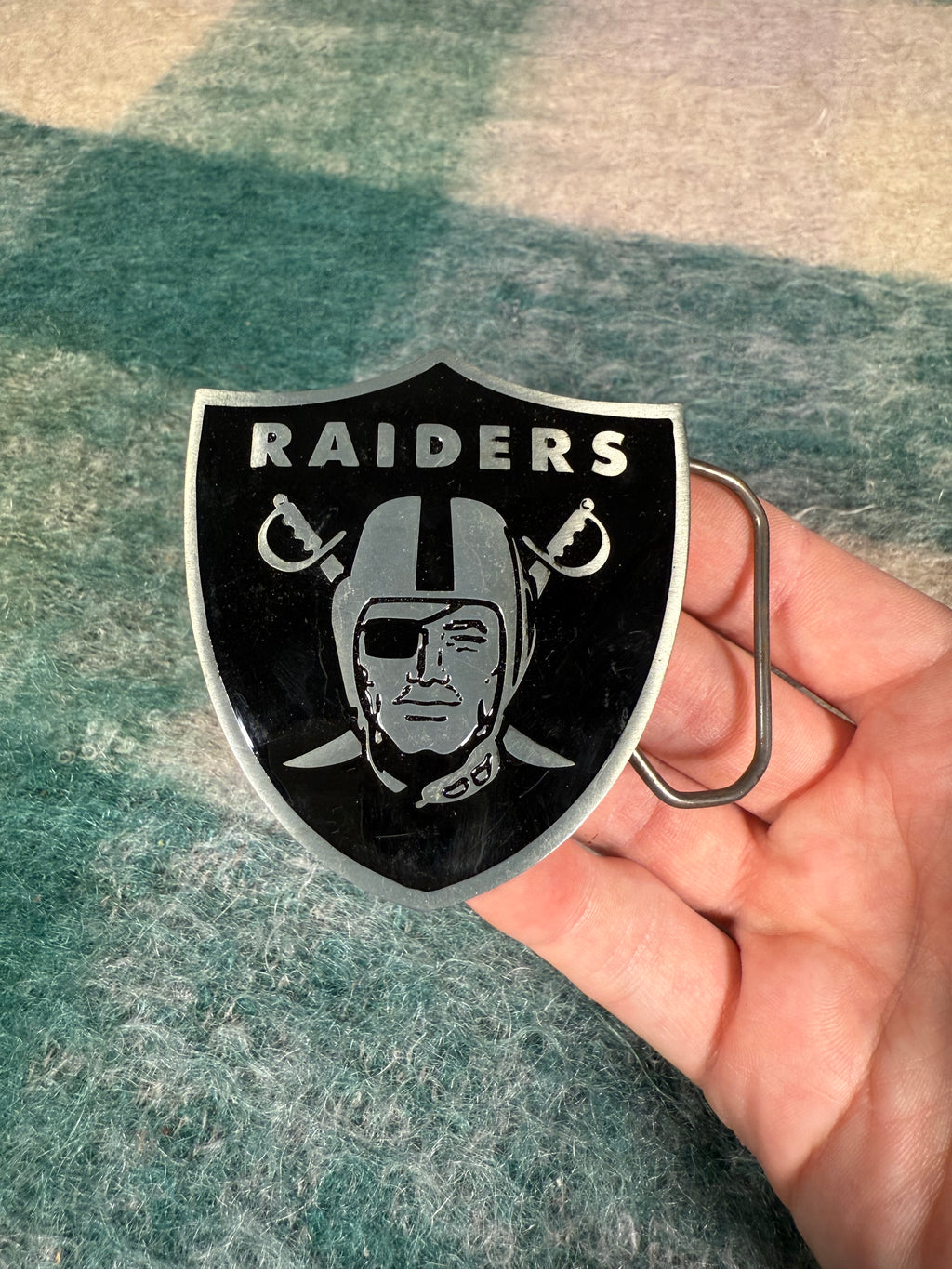 Vintage 2000s Raiders Big Logo Belt Buckle