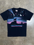 Vintage All Over Print Yellowstone at Nighttime T-Shirt (S/M)
