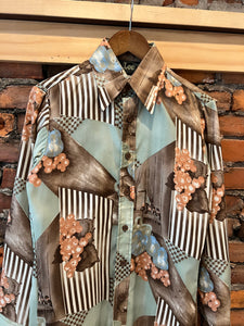 Vintage 70s Lee Grapes Button Up Shirt (S)