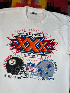 Vintage 1996 Steelers Vs Cowboys Super Bowl Tee (XL)