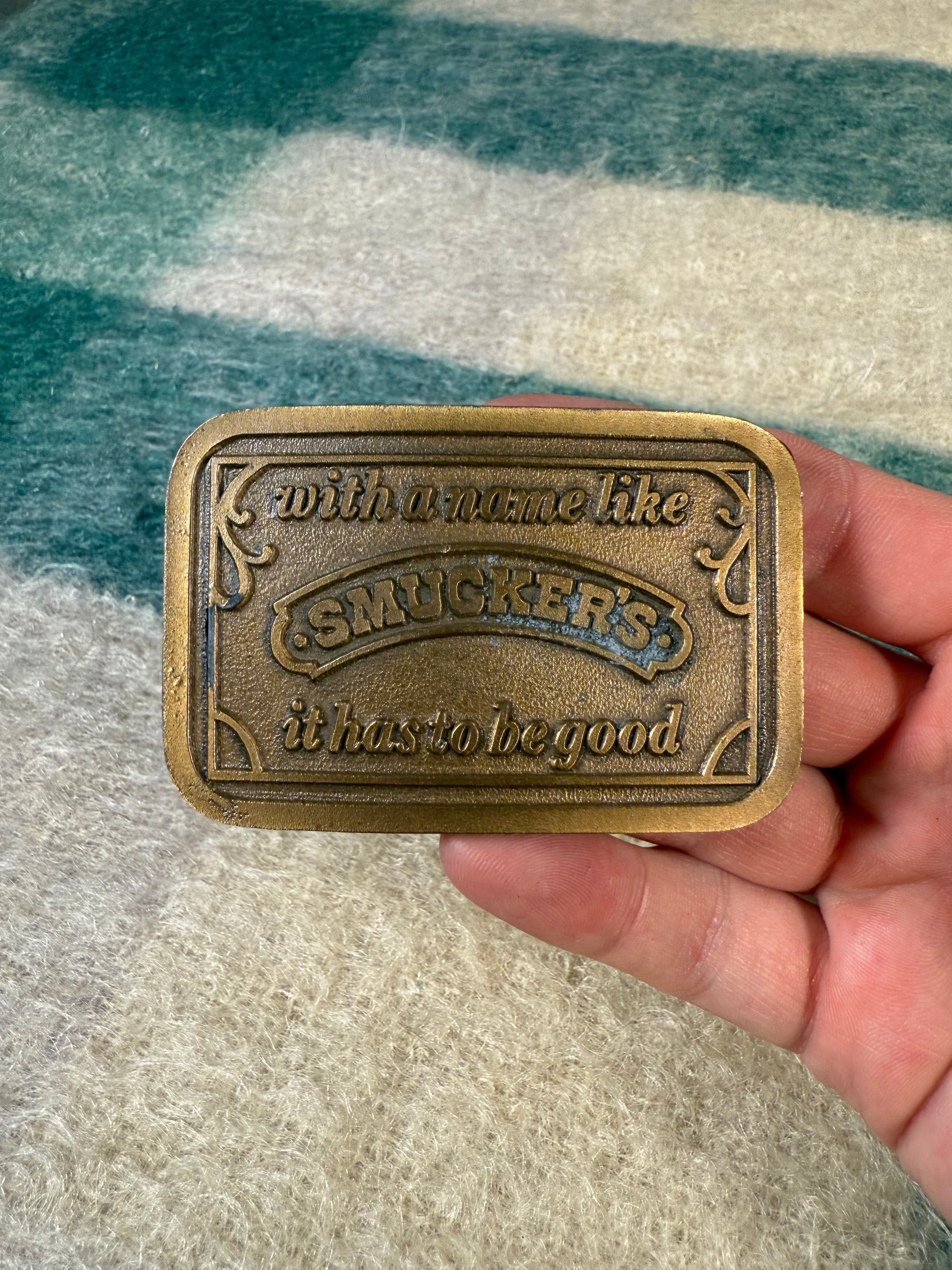 Vintage Smuckers Jelly Belt Buckle