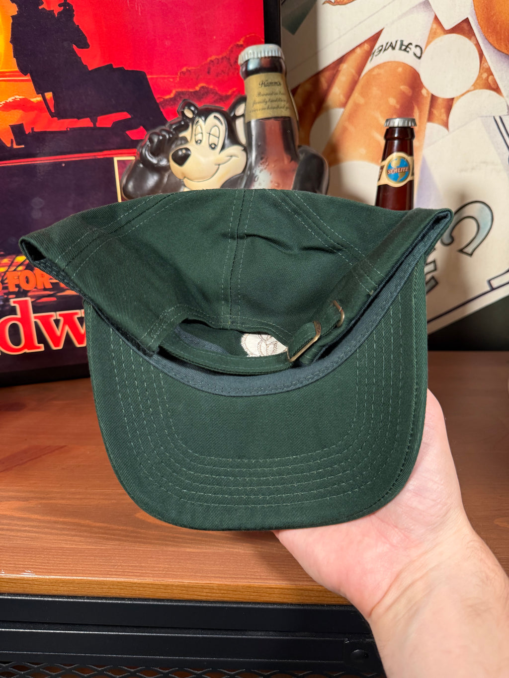 2000s Green Golden Harvest Seed Strapback Hat