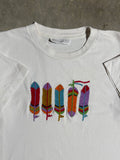 Vintage Embroidered Feathers T-Shirt (L)